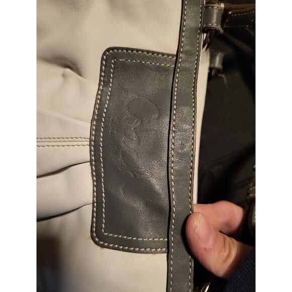 Coach Womens Handbag Satchel Shoulder Purse Grey Leather A1072-F13759  H2 - Picture 6 of 16